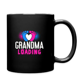 Werdende Oma, Endlich werde ich eine Oma - Tasse einfarbig - Schwarz - Rechts