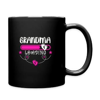 Werdende Oma, Endlich werde ich eine Oma - Tasse einfarbig - Schwarz - Rechts