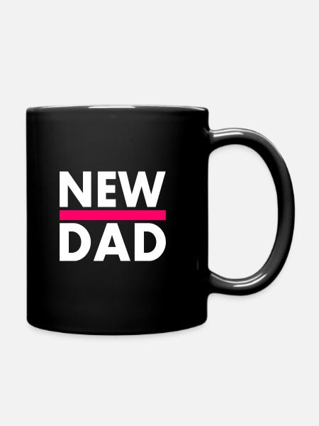 New dad - Full Colour Mug - black