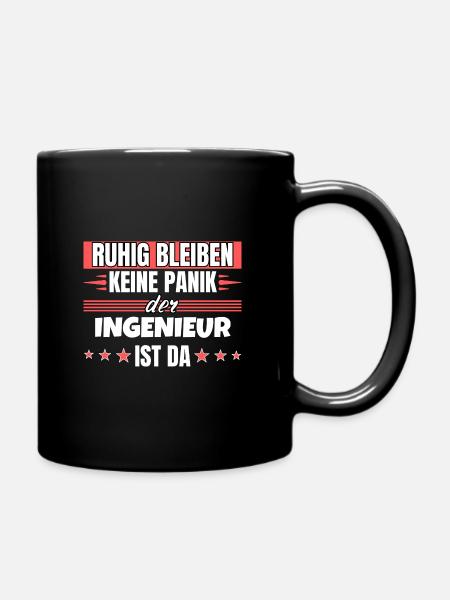 Ruhig bleiben ich bin Ingenieur - Tasse einfarbig - Schwarz