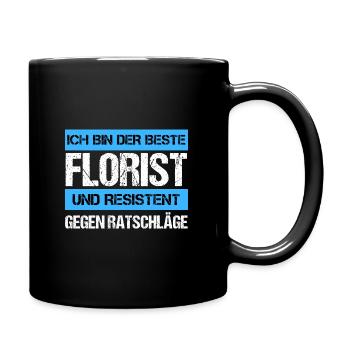 Resistenter Florist - Tasse einfarbig - Schwarz - Rechts