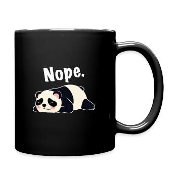 Nope. Cute Lazy Panda - Gift Idea - Mug uni - noir - Droite