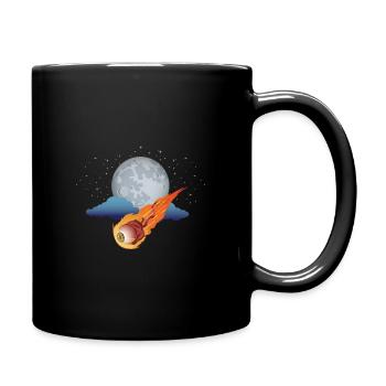 Planet Meteorit Mond Himmel Sterne - Tasse einfarbig - Schwarz - Rechts