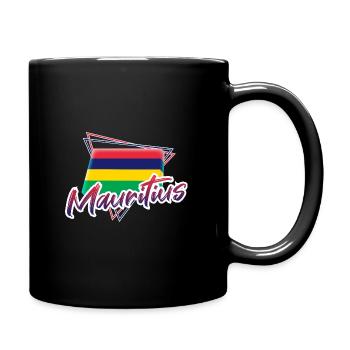 Mauritius - Tasse einfarbig - Schwarz - Rechts