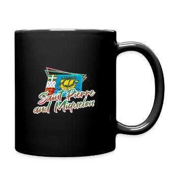 St. Pierre und Miquelon - Tasse einfarbig - Schwarz - Rechts