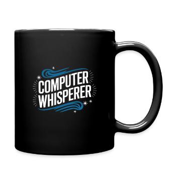 Technischer Support Computerfreak Nerd - Tasse einfarbig - Schwarz - Rechts