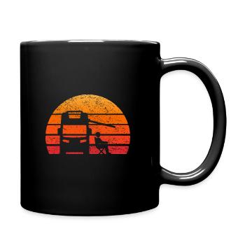 Camper Motorhome Sun Vintage Retro Gift WOMO - Full Colour Mug - black - Right
