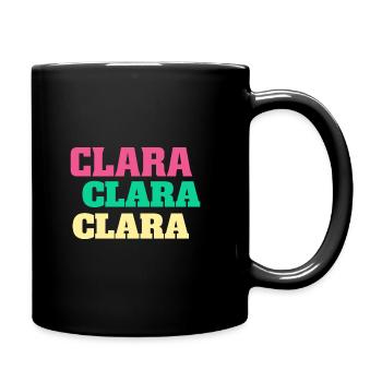 Clara Geburtstag Namensgeschenke Clarachen - Tasse einfarbig - Schwarz - Rechts