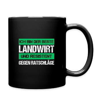 Agriculteur résistant - Mug uni - noir - Droite