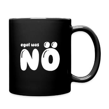 leider nein - Tasse einfarbig - Schwarz - Rechts