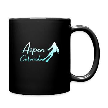Aspen Colorado - Full Colour Mug - black - Right