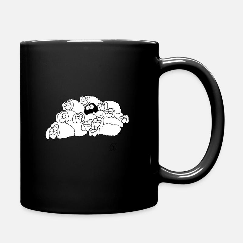 Das schwarze Schaf - Tasse einfarbig - Schwarz