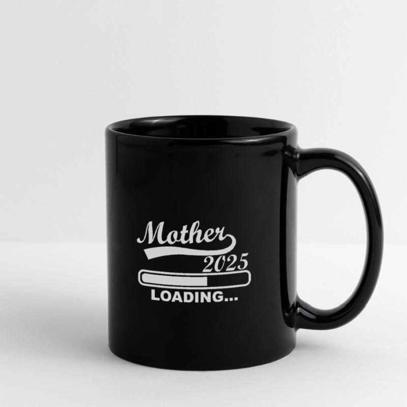 Mother loading 2025, Werdende Mutter 2025 Tasse einfarbig