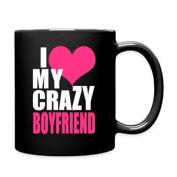 I Love My Crazy Boyfriend - Full Colour Mug - black - Right