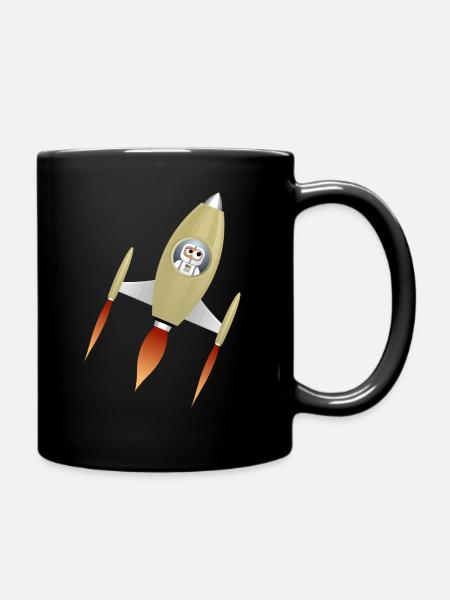 Raumschiff - Tasse einfarbig - Schwarz