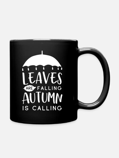 Funny Rain Autumn Sweet Gift - Full Colour Mug - black