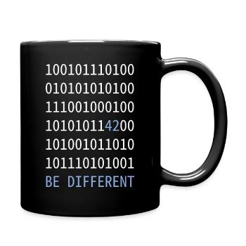 être différent - comme un 42 en code binaire - Mug uni - noir - Droite