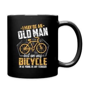 vieil homme disant cadeau de retraité de vélo drôle - Mug uni - noir - Droite