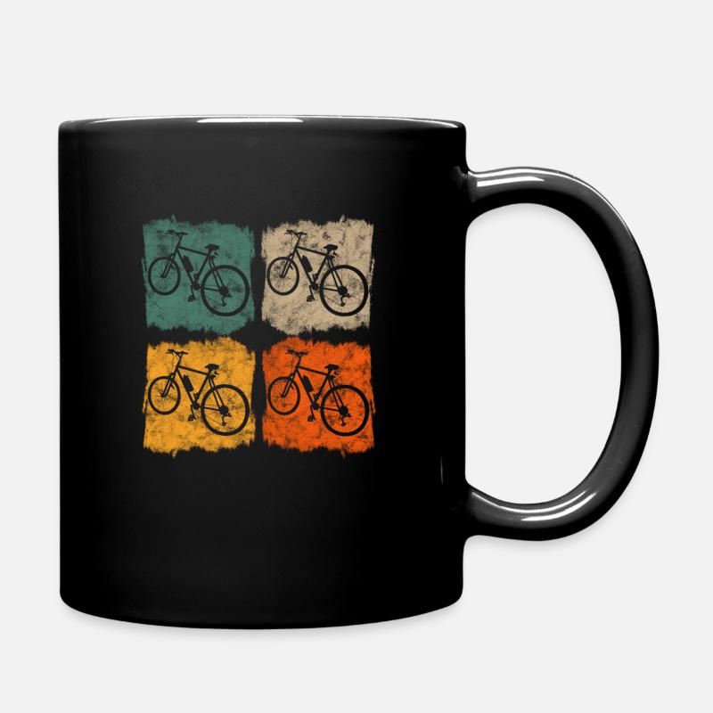 Fahrrad Retro - Tasse einfarbig - Schwarz