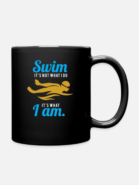 Schwimmen - Ensfarvet krus - sort