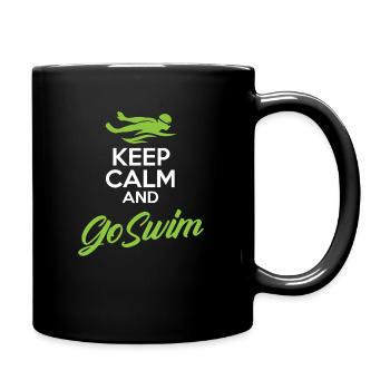 Schwimmen Schwimmer - Tasse einfarbig - Schwarz - Rechts