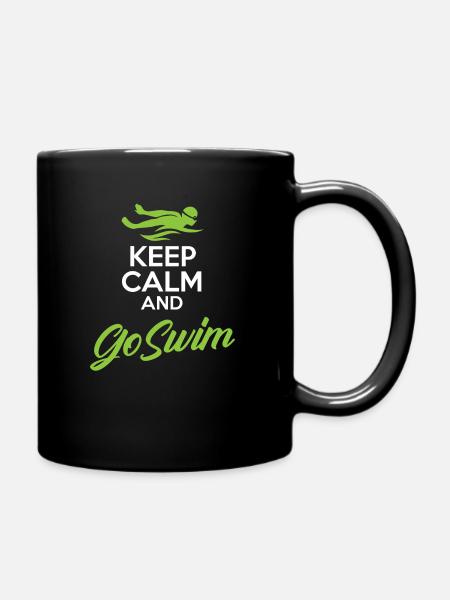 Schwimmen Schwimmer - Tasse einfarbig - Schwarz