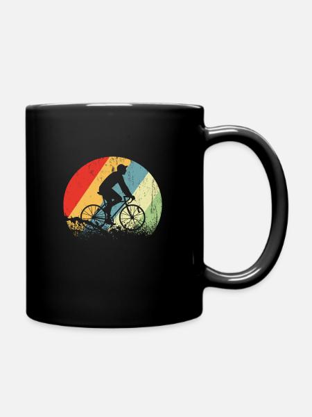 Cycling Cycling Cycling Retro - Full Colour Mug - black