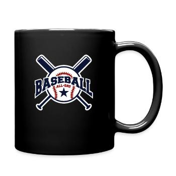Baseball - Tasse einfarbig - Schwarz - Rechts