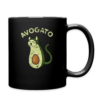 Cadeau avocat chat - Mug uni - noir - Droite