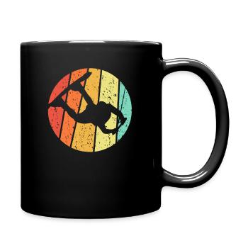 Wakeboard wakeboarder retro gift - Full Colour Mug - black - Right