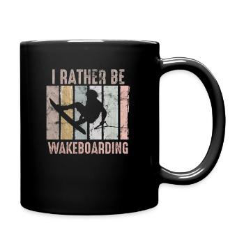 Premium - Wakeboard Wakeboarding Wassersport - Tasse einfarbig - Schwarz - Rechts
