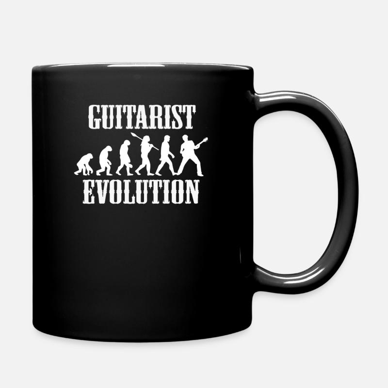 Guitar Guitarist Evolution - Full Colour Mug - black