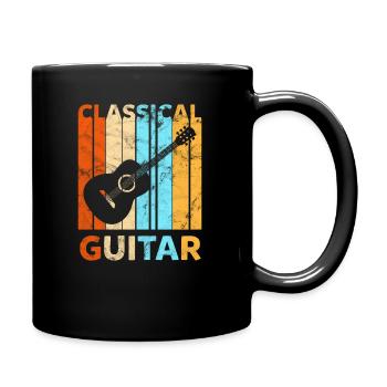 Klassische Gitarre - Tasse einfarbig - Schwarz - Rechts
