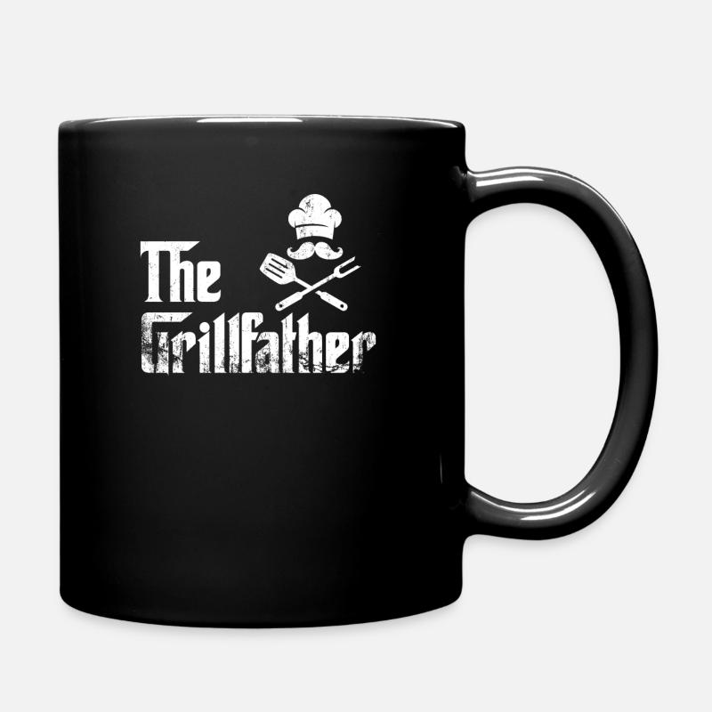 The Grillfather Geschenk - Tasse einfarbig - Schwarz