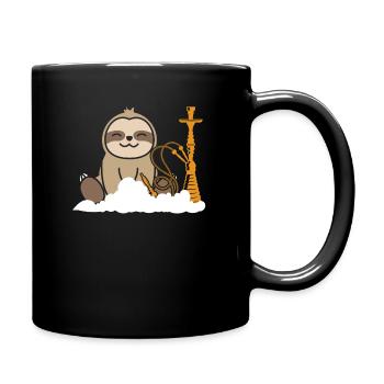 Shisha chilling sloth gift - Full Colour Mug - black - Right