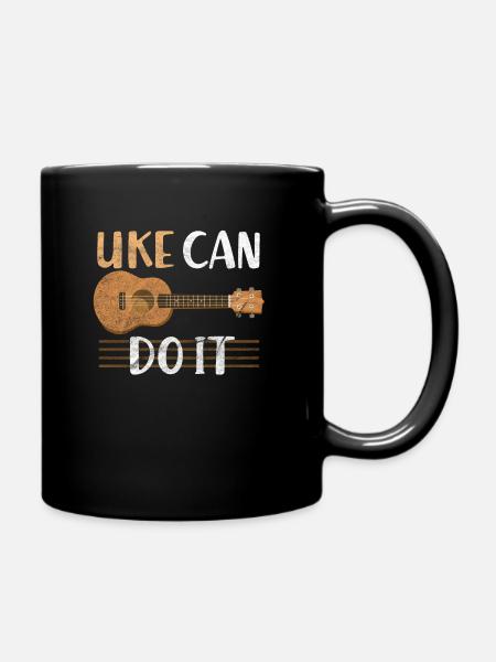 Ukulele Musikalisch - Tasse einfarbig - Schwarz