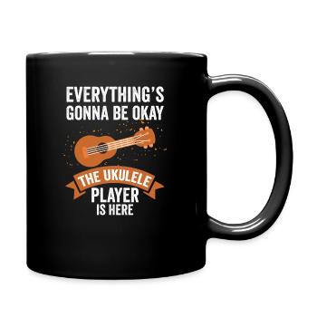 Ukulele Sprüche Geschenk - Tasse einfarbig - Schwarz - Rechts
