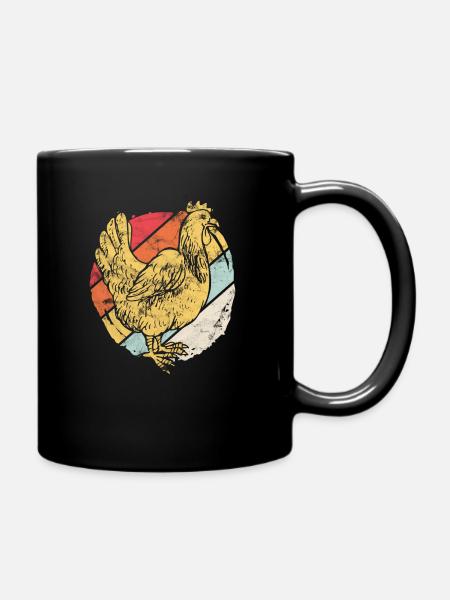 Cadeau poule poulet - Mug uni - noir