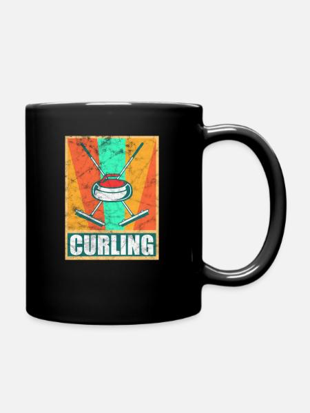 Cadeau curling curling - Mug uni - noir