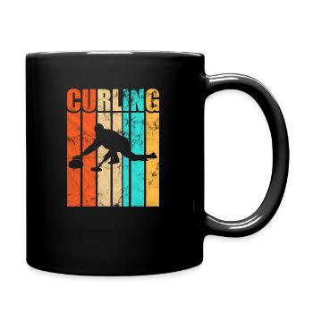 Jeux de curling - Mug uni - noir - Droite