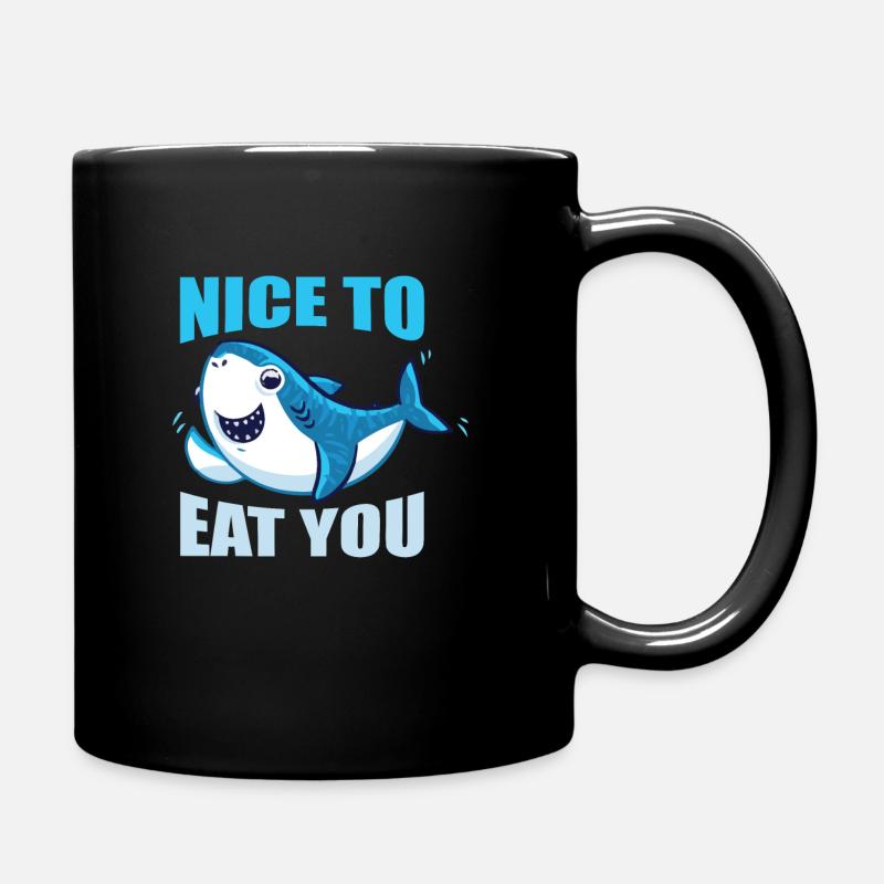 Shark shark - Full Colour Mug - black