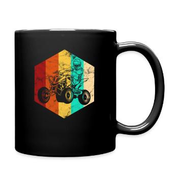 Quad ATV retro vintage - Mug uni - noir - Droite