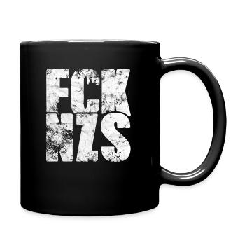 Fuck Nazis - FCK NZS - Mug uni - noir - Droite