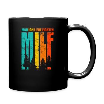 Holzfäller - Man ich liebe Fichten - Tasse einfarbig - Schwarz - Rechts
