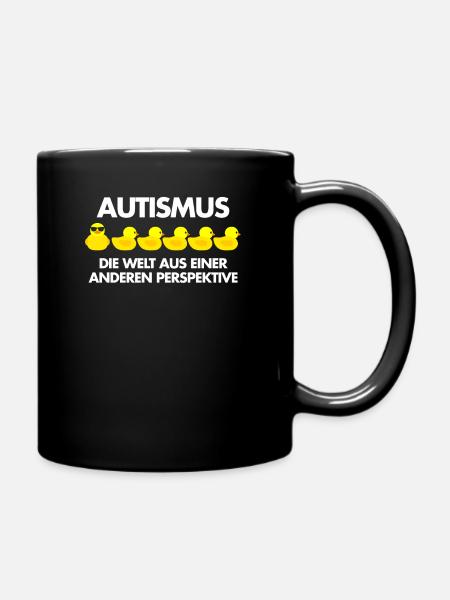 Autismus Autisten coole Ente - Tasse einfarbig - Schwarz