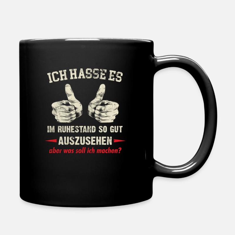 Rentner - Lustige Rentnersprüche - Tasse einfarbig - Schwarz