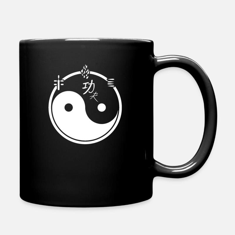 Tai Chi Taijiquan Ying Yang - Tasse einfarbig - Schwarz