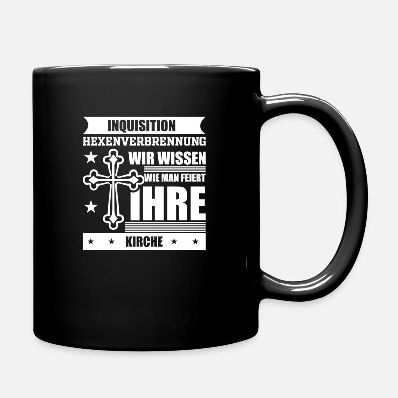 Atheist Atheismus Kirche - Tasse einfarbig - Schwarz