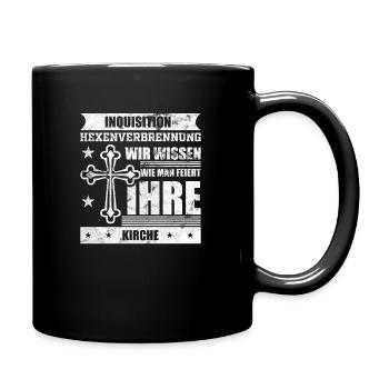 Atheist Kirche - Tasse einfarbig - Schwarz - Rechts