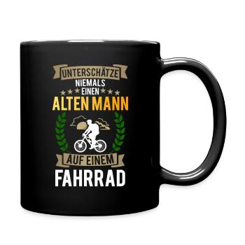 Old Man Bicycle - Full Colour Mug - black - Right
